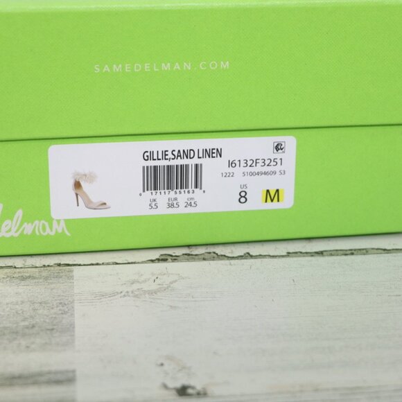 Sam Edelman Gillie Heeled Sandal Sand 8 New - Picture 11 of 13